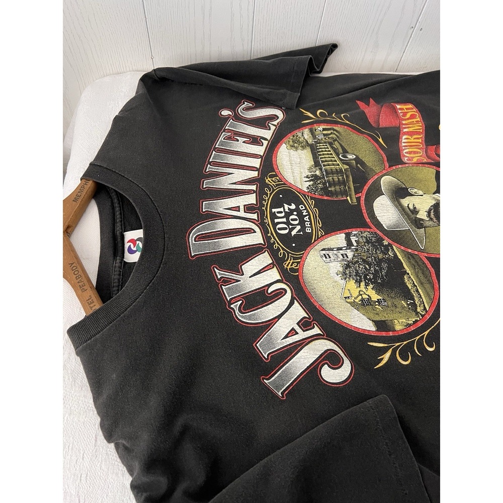 Vintage 90's Jack Daniels 1991 Whiskey Sour Mash Single Stitch T Shirt XL Black - Picture 6 of 14